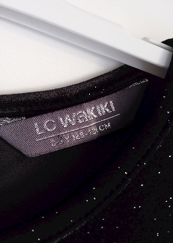 Kemer Detaylı Siyah simli elbise 8/9 yaş - Görsel 5