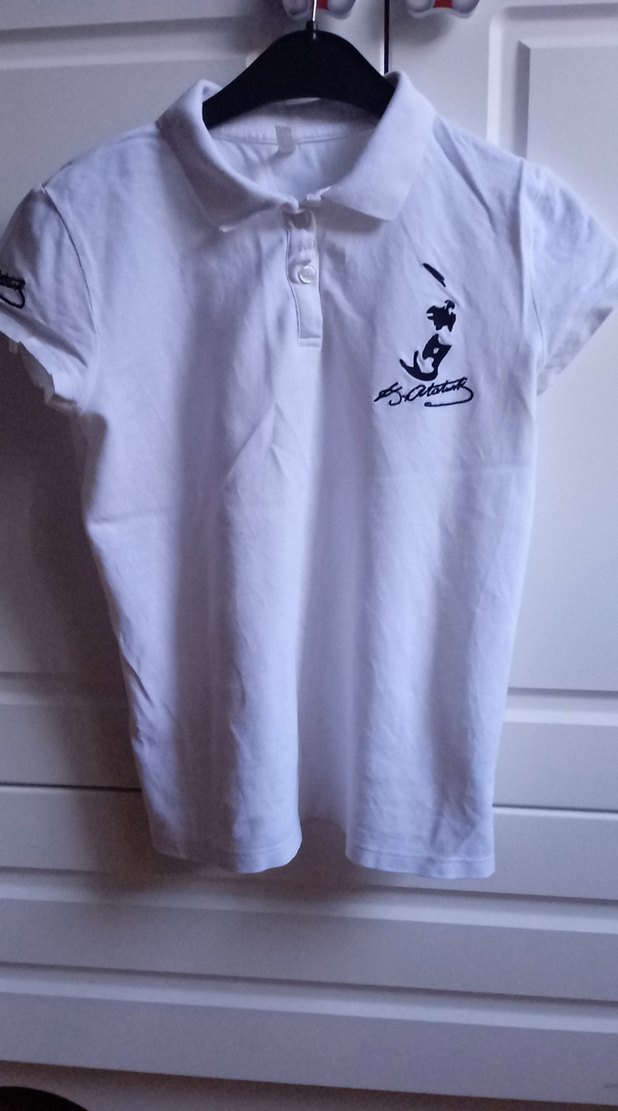 de facto Kız Çocuk Beyaz Düğmeli Polo Tişört 10/11 yas - Görsel 4