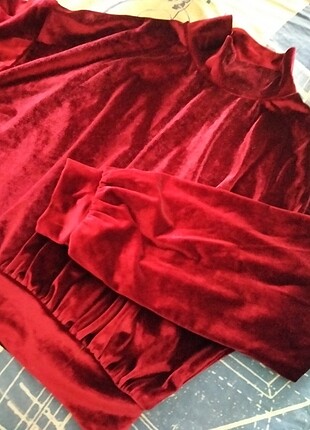 Kadife crop bluz
