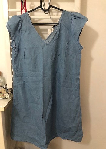 İnce Kumaş Denim Elbise - Görsel 2