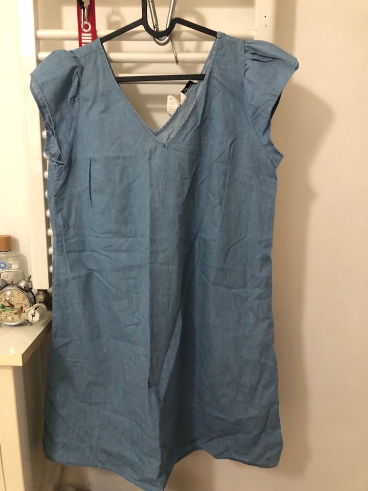 İnce Kumaş Denim Elbise - Görsel 2