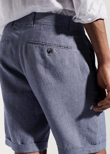 Mango Keten Şort - Görsel 4