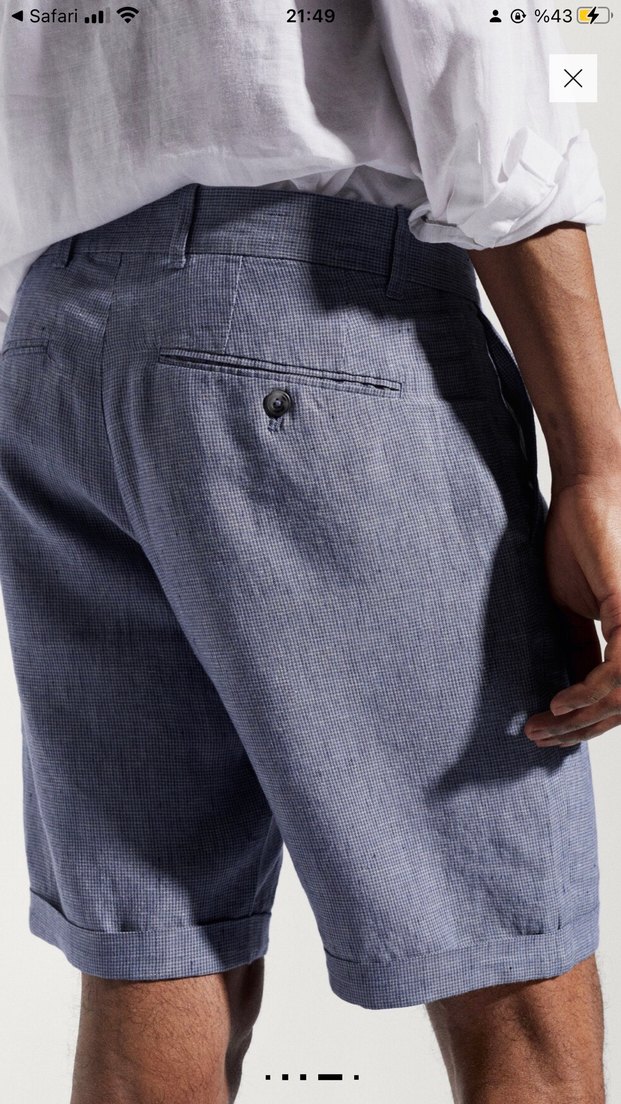 Mango Keten Şort - Görsel 4