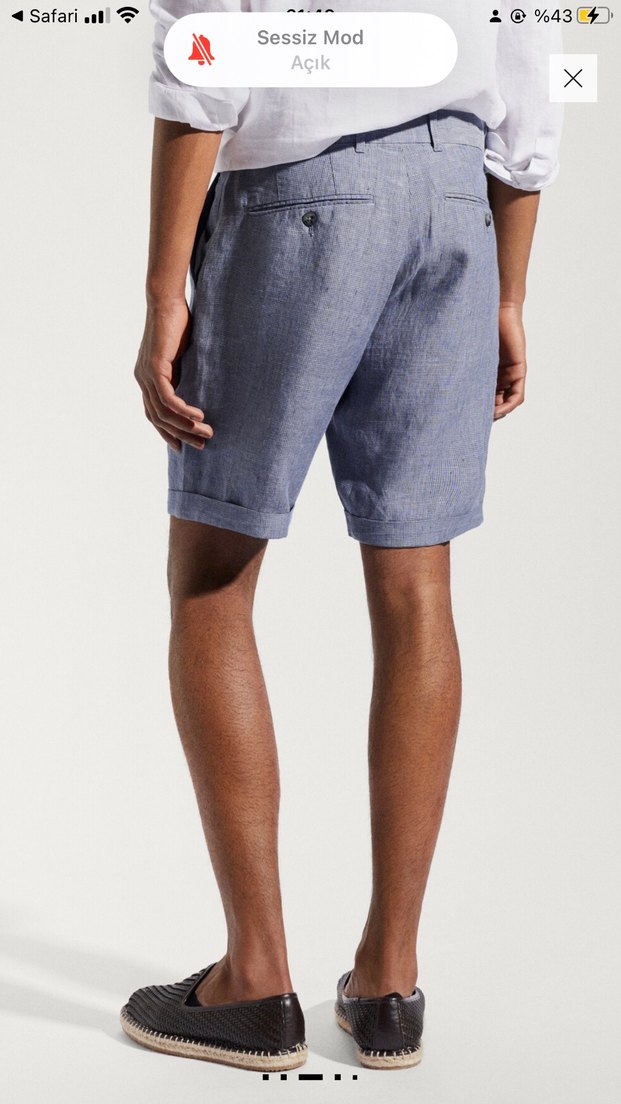 Mango Keten Şort - Görsel 2