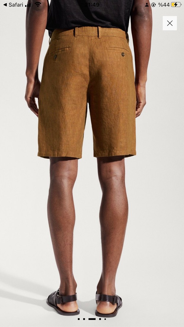 Mango Keten Şort - Görsel 2