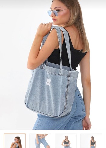 Denim Kol Çantası - Görsel 2