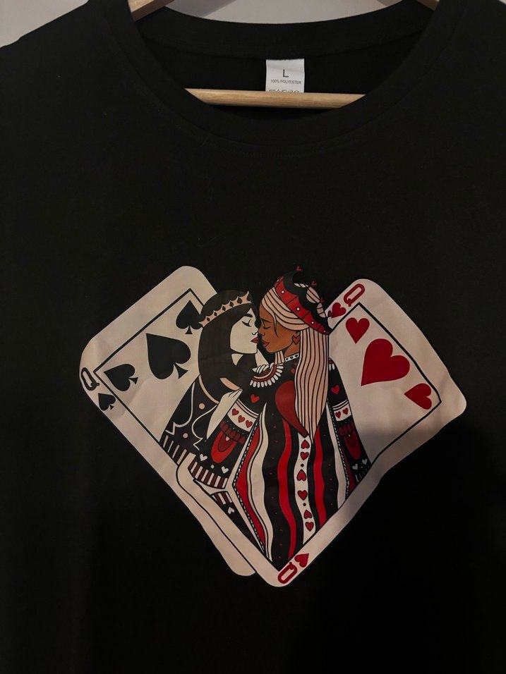 Siyah Baskılı WLW T-shirt - Görsel 2