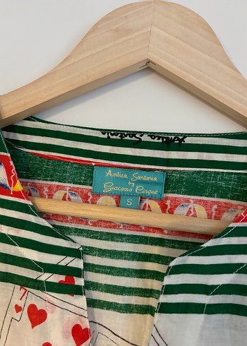 Renkli Bohem V Yaka Elbise - Görsel 2