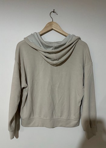 V yaka kapüşonlu sweatshirt - Görsel 2