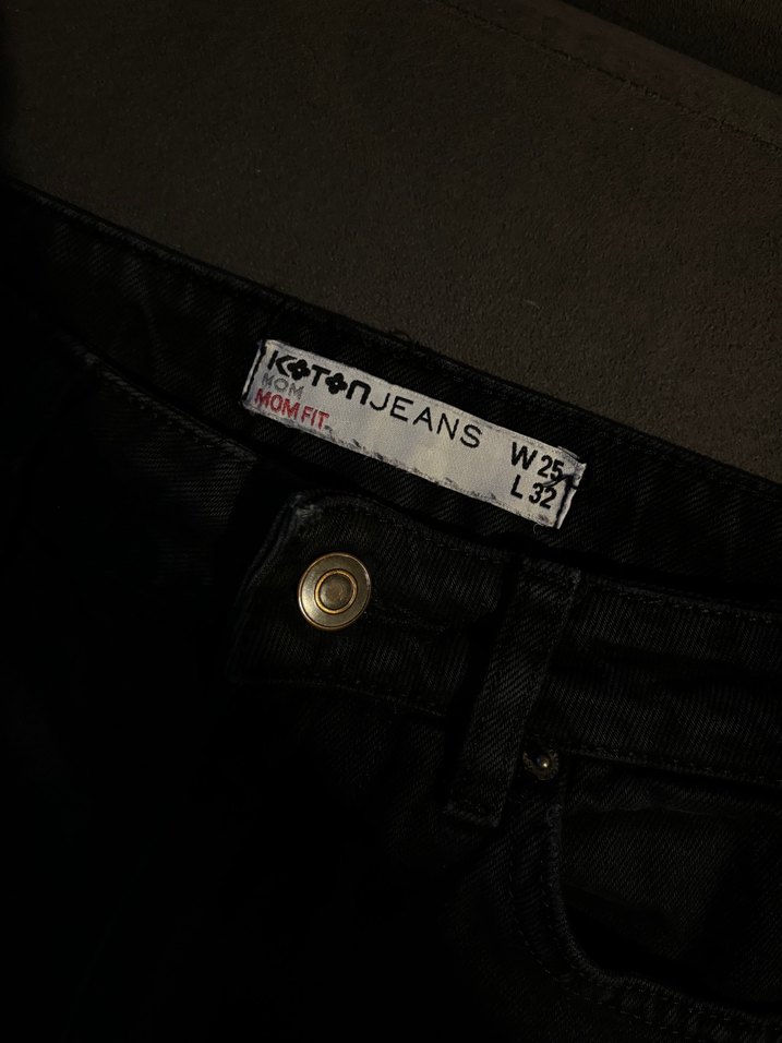 Siyah Mom Jean - Görsel 2