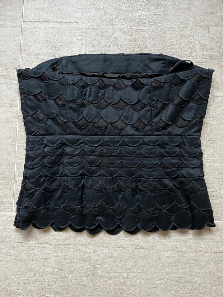 İşlemeli Straplez Fırfırlı Bustiyer - Görsel 2