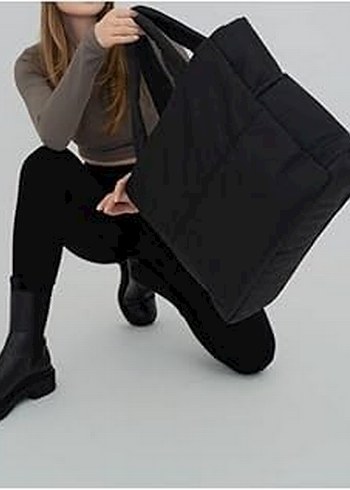 Smart Bags Gri Siyah Spor Tarz Kadın Omuz Çantası