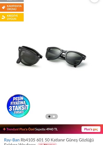 Unisex Siyah Tokalı Ray-Ban Güneş Gözlüğü - Görsel 2