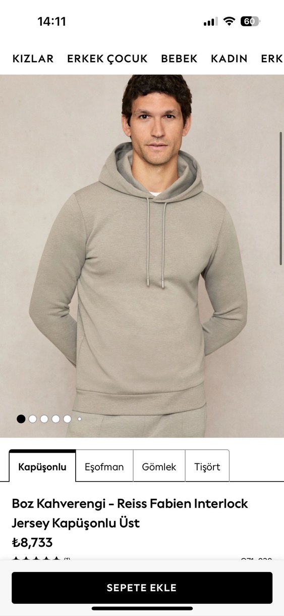 Reiss marka unisex sweatshirt - Görsel 2