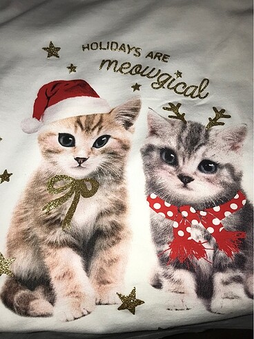 8 Yaş Beden beyaz Renk H&M Kız Çocuk Penye T-Shirt