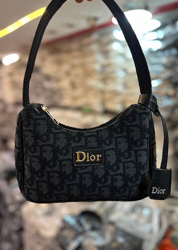 Dior Siyah Baskılı Kadın Omuz Çantası