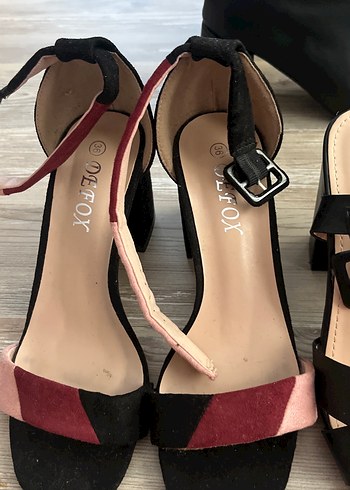 Kadın Siyah Topuklu Tokalı Akşam Ayakkabısı - Görsel 5