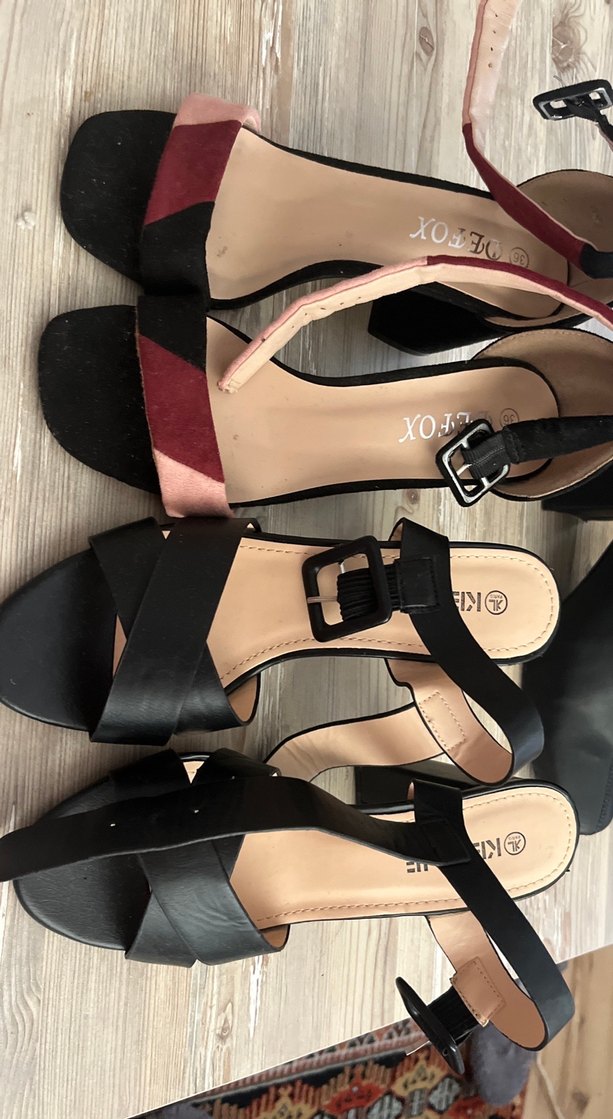 Kadın Siyah Topuklu Tokalı Akşam Ayakkabısı - Görsel 3