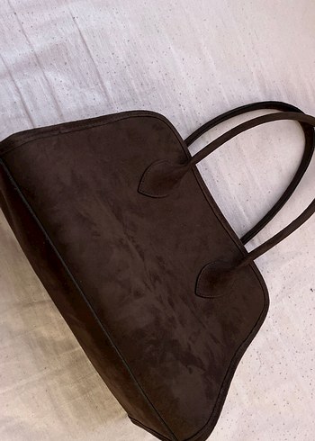 Kahverengi Kadın Süet  Çanta - Görsel 3