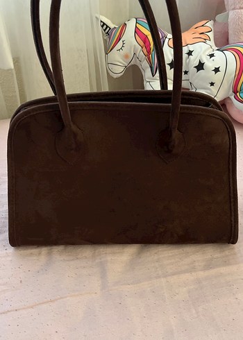 Kahverengi Kadın Süet  Çanta - Görsel 2