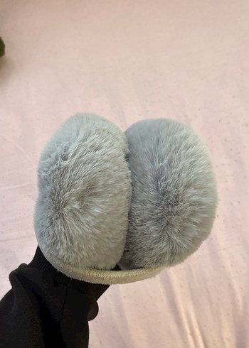 Gri Kürklü Kız Çocuk Kulaklık - Görsel 3