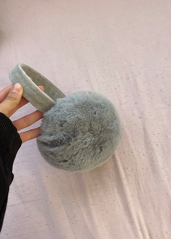 Gri Kürklü Kız Çocuk Kulaklık - Görsel 2