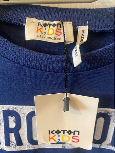 6 Yaş Beden lacivert Renk KOTON Erkek Çocuk Uzun Kol Tshirt (5-6yaş)