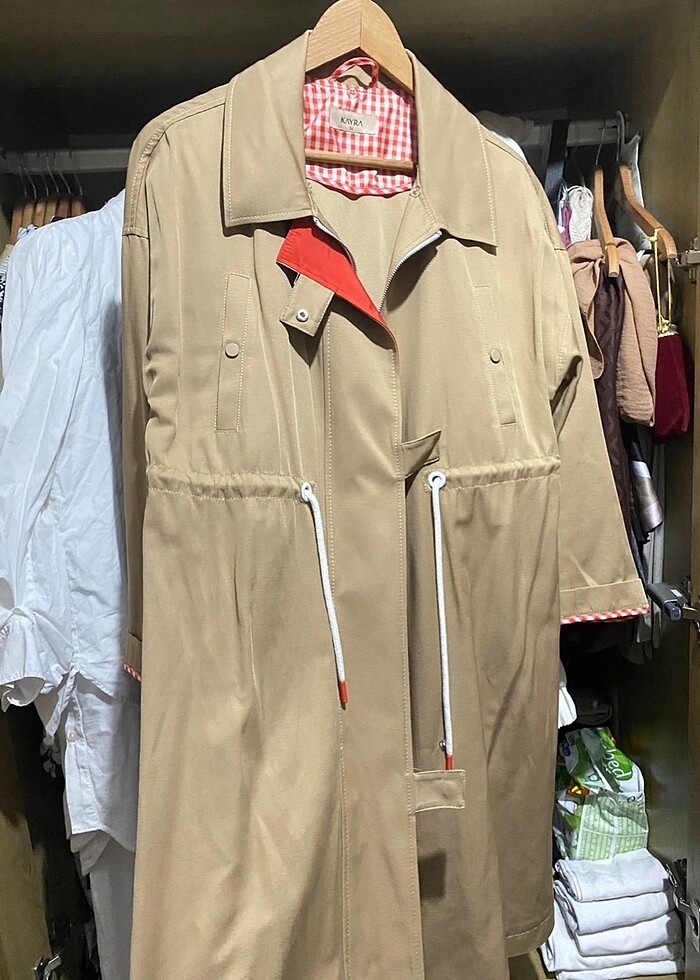 KAYRA Camel Trench / Yağmurluk - Görsel 3