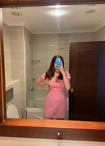 Zara pembe elbise 