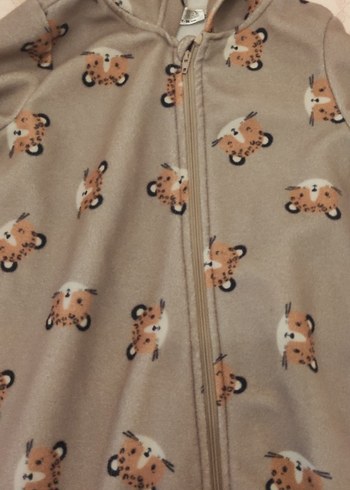 Kapüşonlu Fermuarlı Bebek Erkek Tulum - Görsel 2