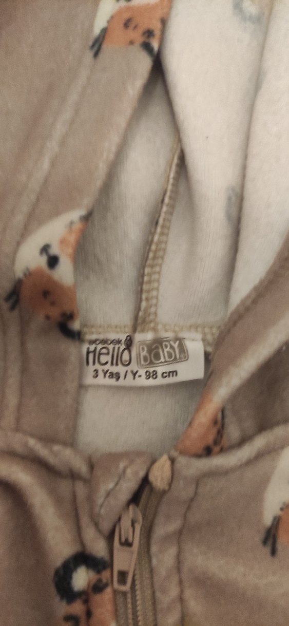 Kapüşonlu Fermuarlı Bebek Erkek Tulum - Görsel 3