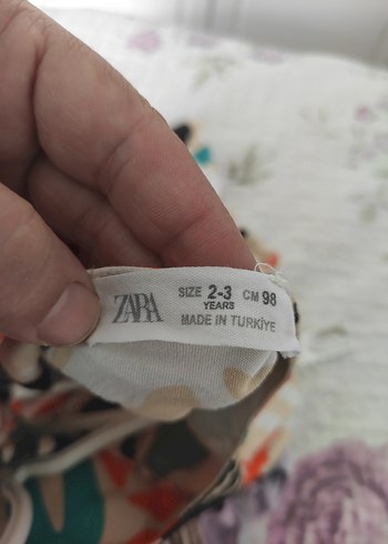 24-36 Ay Beden çeşitli Renk Desenli, Fırfırlı, Kolsuz Bohem Elbise