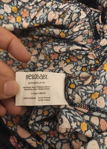 12-18 Ay Beden Çiçekli Bohem Kız Çocuk Elbisesi