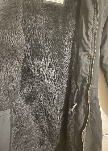 Siyah Kürklü Midi Kadın Mont - Görsel 6