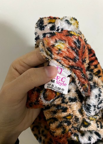 Kahverengi Leopar Desenli polar alt - Görsel 3