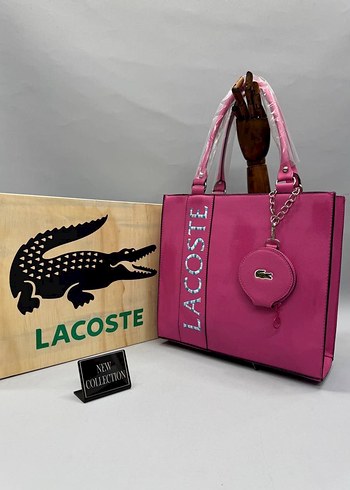Lacoste Parlak Pembe Deri Kadın Çanta
