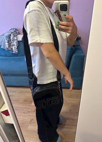 Versace Versace Jeans Couture Siyah Deri Kadın Çanta
