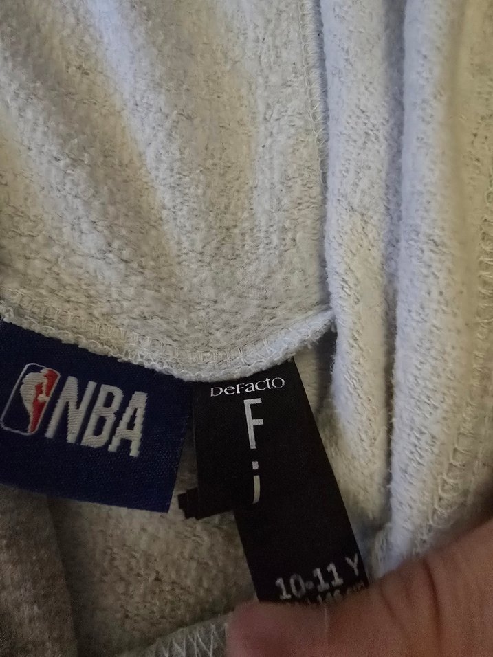 NBA Baskılı Gri Erkek Çocuk Sweatshirt - Görsel 3