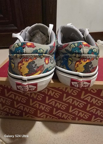Renkli Desenli Vans Çocuk Spor Ayakkabı - Görsel 2