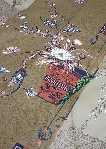 Kahverengi Desenli Masa Örtüsü - Görsel 5