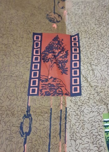 Kahverengi Desenli Masa Örtüsü - Görsel 4