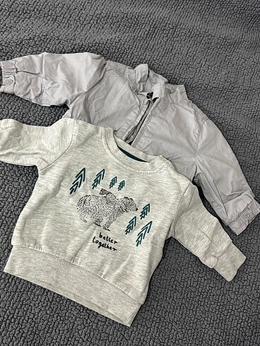 Bebek mont sweat takım