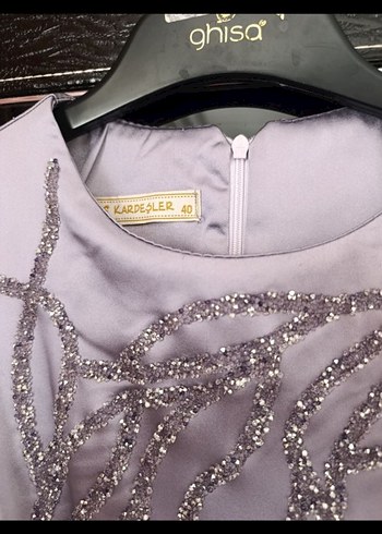 Taş İşlemeli sorunsuz tesettür Abiye Elbise - Görsel 4