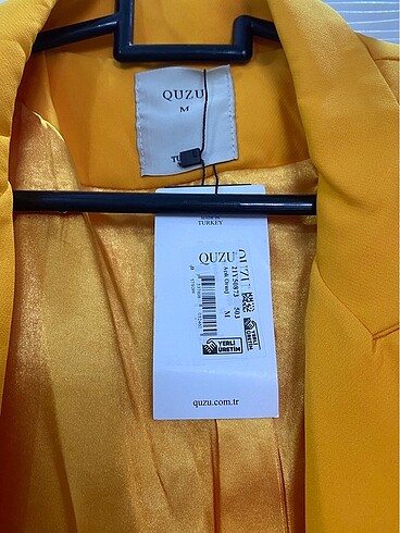 m Beden Quzu turuncu blazer