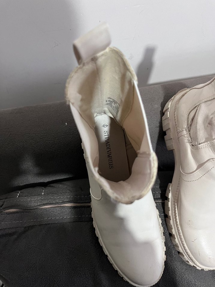 Beyaz Platform Topuklu Kadın Botları - Görsel 2