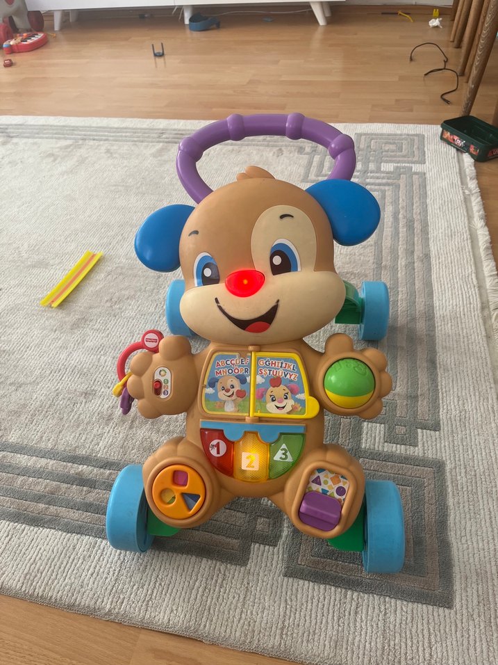 Renkli Köpek Figürlü Bebek Yürüteci - Görsel 2