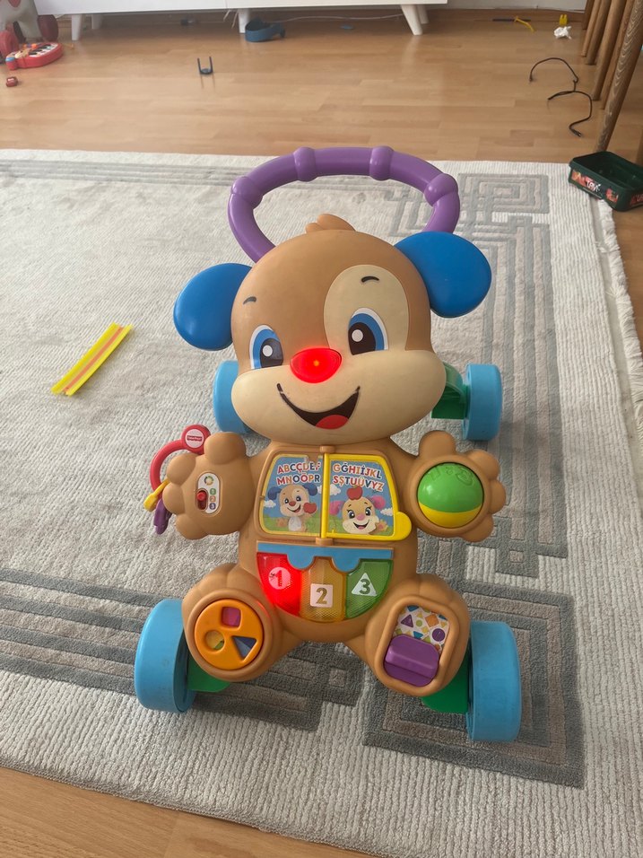 Renkli Köpek Figürlü Bebek Yürüteci - Görsel 3