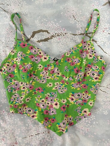 Çiçekli crop top