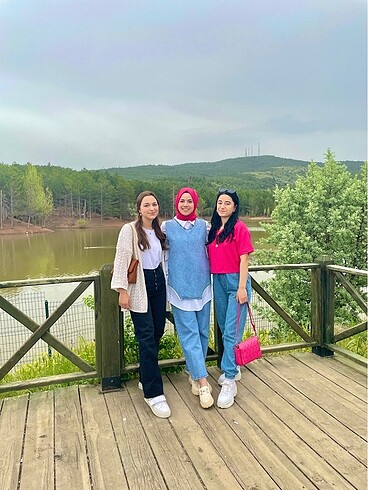 Tesettür 3 parça kot takım