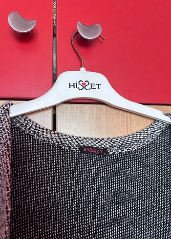 Gri Uzun Örgü Kadın Hırka - Görsel 2